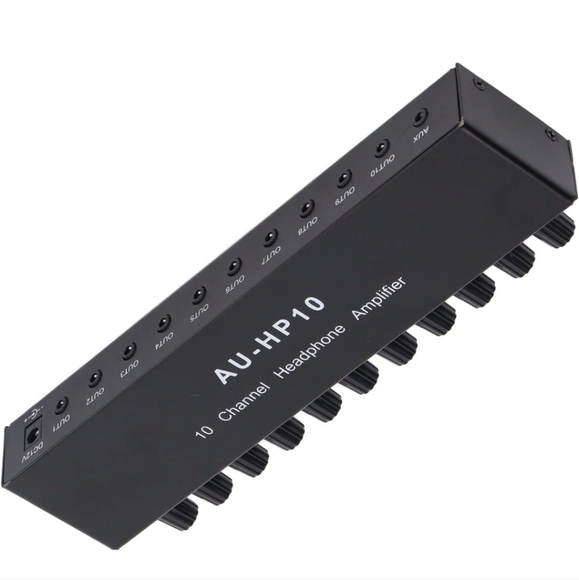 Other - 10 Channel Headphone Amplifier, Headphone Splitter , 1 input & 10 output.  1pc